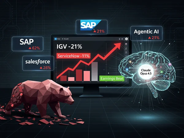 AI Shadows: Software Sector’s Bear Plunge Despite Earnings Beats